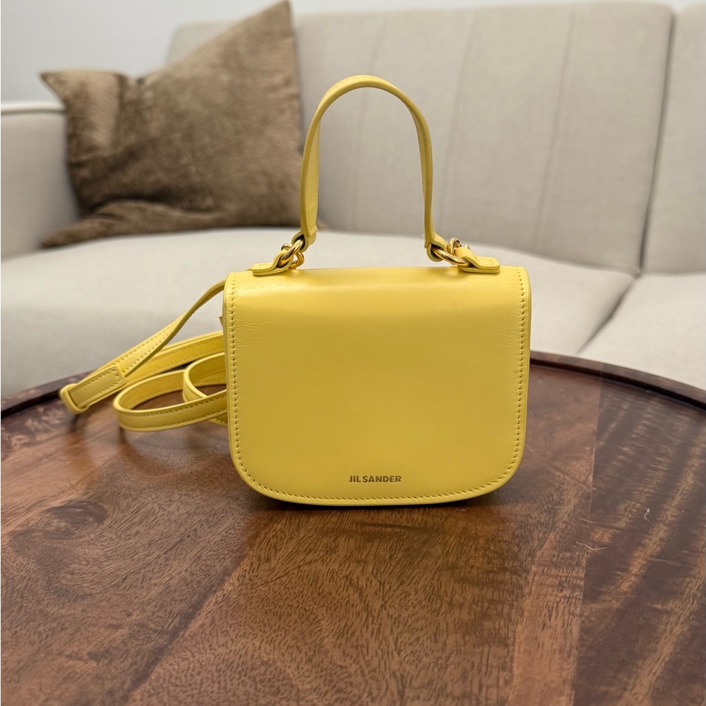 Jil Sander Mini Flap Crossbody in Sunshine Yellow